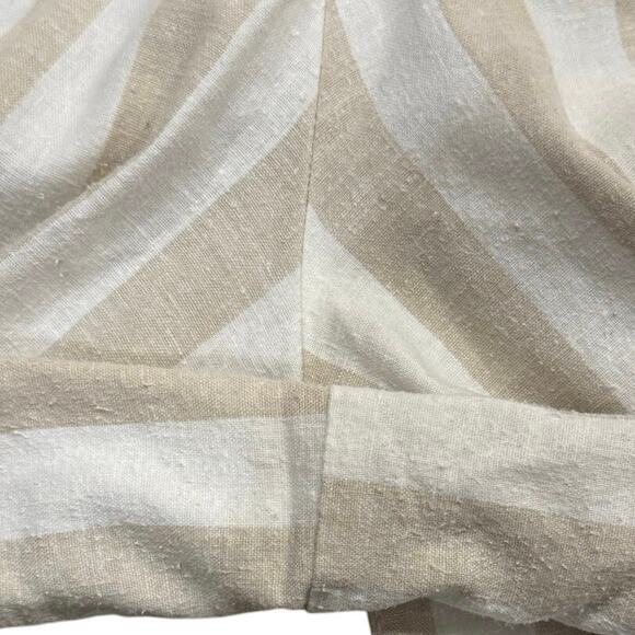 Marine Layer Caroline Pant in Tan/White Stripe‎ Wide Leg Flowy Hemp Size Small - Picture 8 of 11